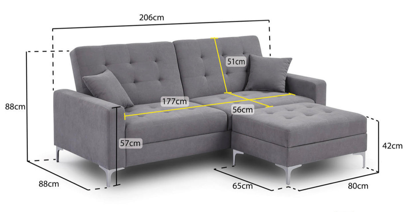 Brook SofaBed Grey Universal