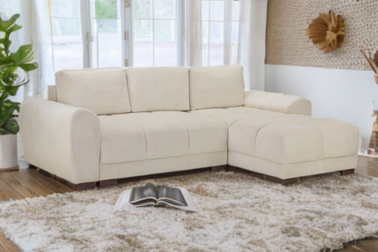 Azzuro Universal Cream Sofa 3 Seater