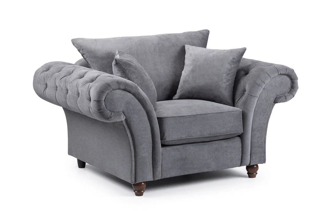 Windsor Fullback Grey Tub Armchair