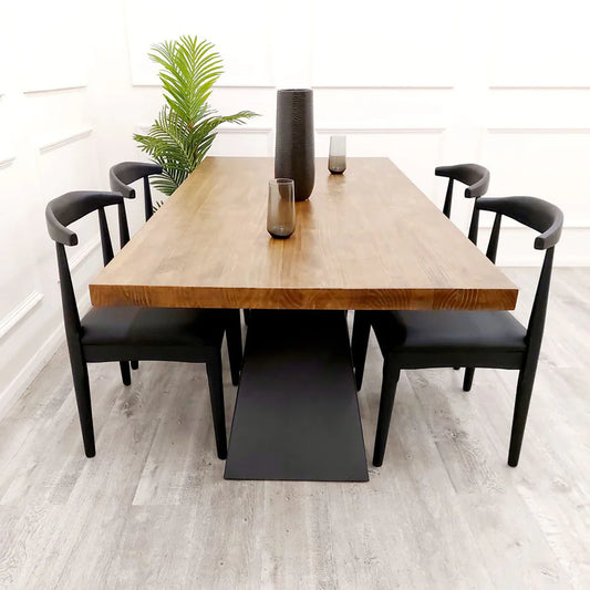 Axel 1.8m Small Oak Dining Table With 4 Chairs