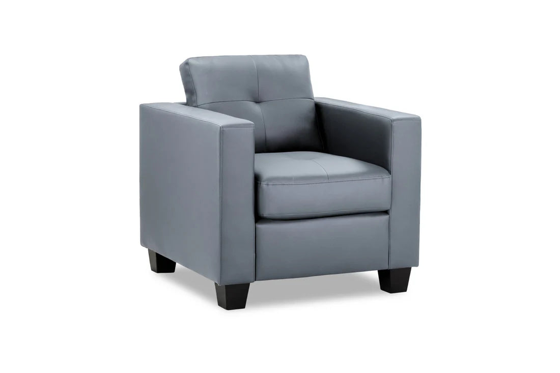 Grey Fabric Modern British Design Tweed Armchair