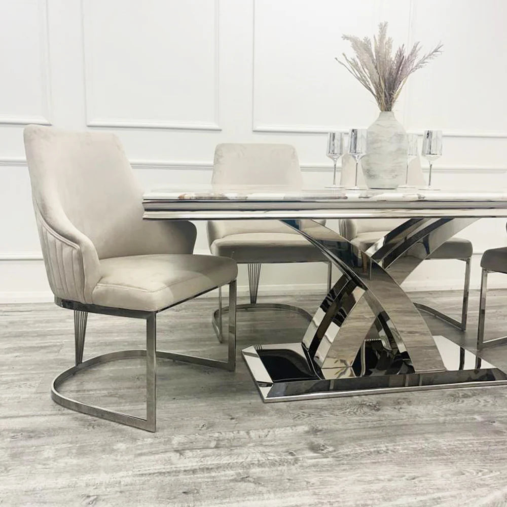 Marble Dining Table with Chairs With 4 Chairs