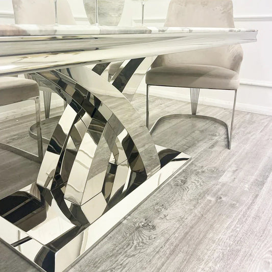 Marble Dining Table with Chairs With 4 Chairs