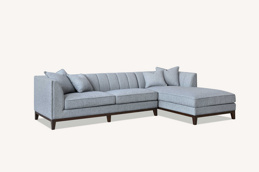 Aluxo Cooper Right Hand Charcoal Corner Sofa