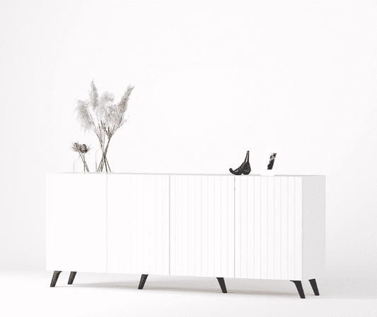 Becca Matte Sideboard Buffet Cabinet White