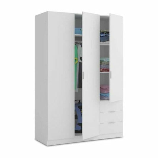 Cairo Arctic Compact Wardrobe White Wardrobe With Drawers