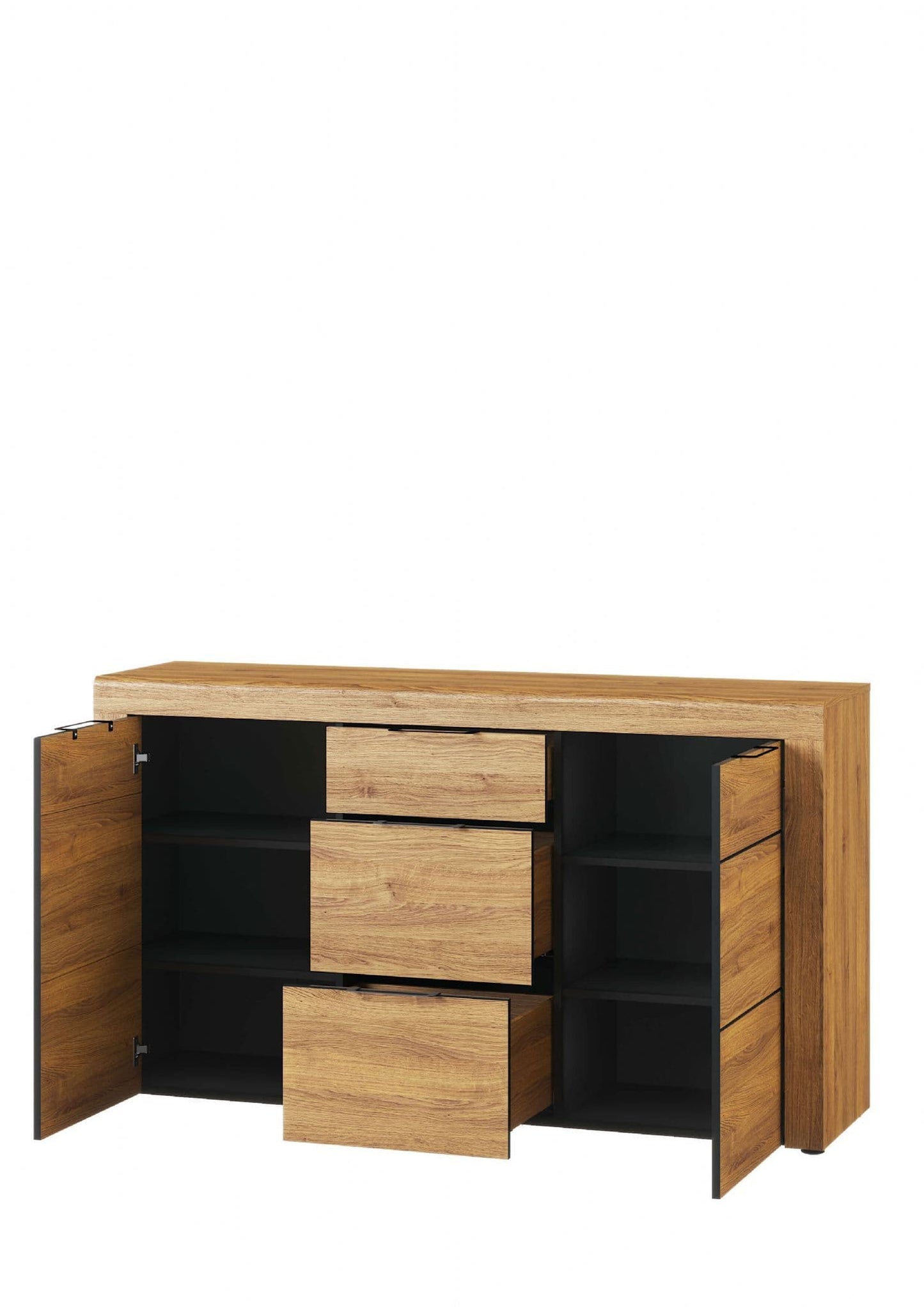 Lindel 3 Drawer Oak Sideboard Oak