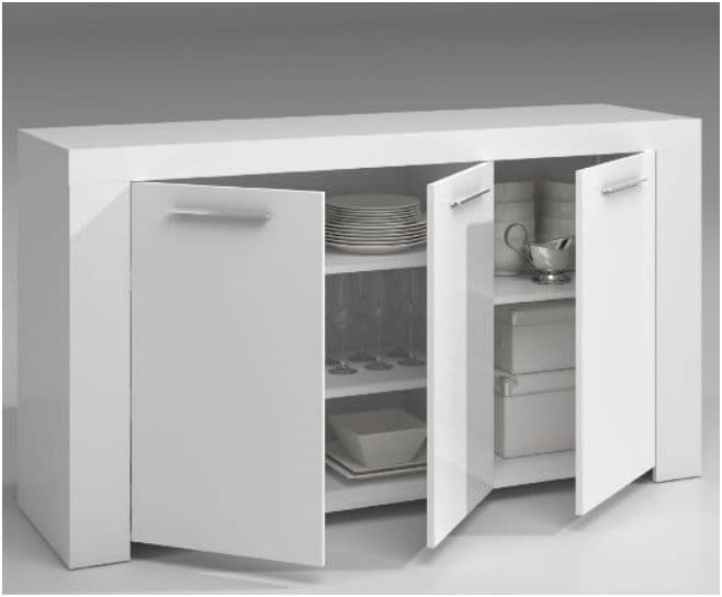 Tirana Artic White 3 Door Sideboard
