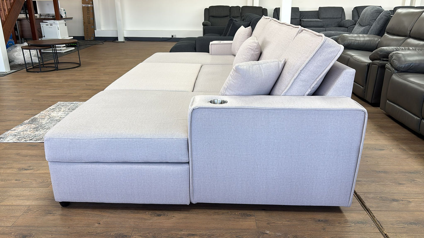 Tirana U Shape Sofabed in Beige