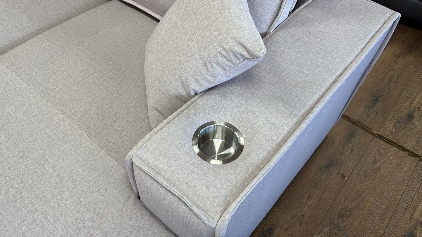 Tirana U Shape Sofabed in Beige