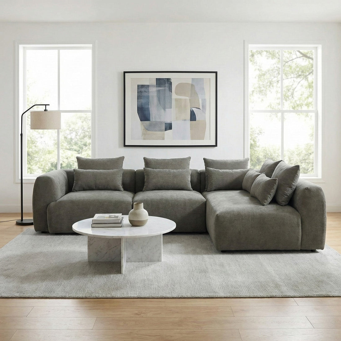 Ashley Tangent 5 Seater Corner Sofa