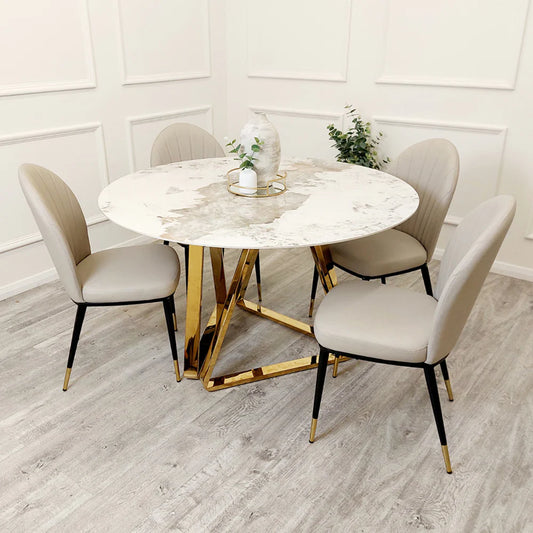 round marble dining table