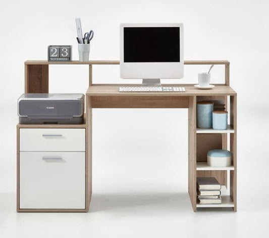 Roman White Modern Bureau Desk