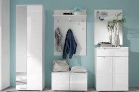 Sofia White High Gloss Tall Sideboard