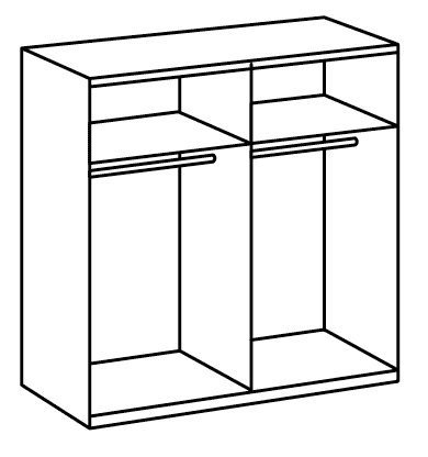 Seiko White Mirror Door Wardrobes