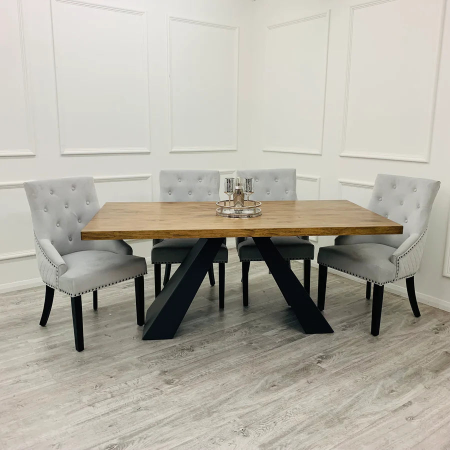 small oak dining table