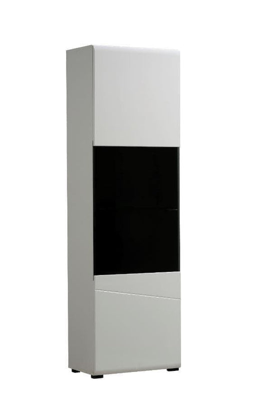 Glassia White Corner Display Cabinet