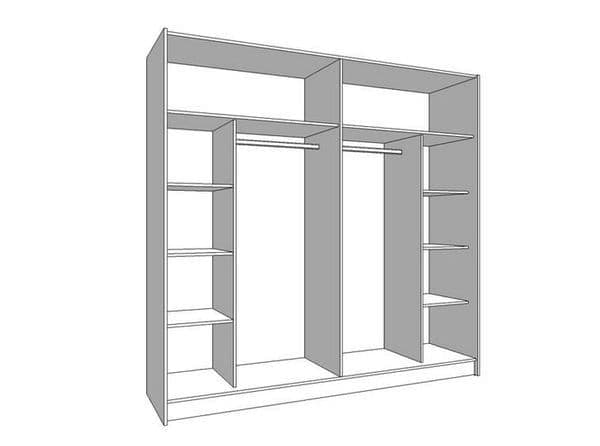 Valentina 3 Door Sliding Wardrobe