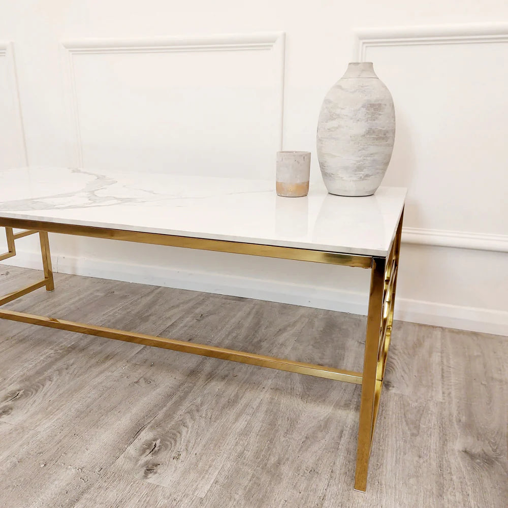 whitewashed coffee table with storage