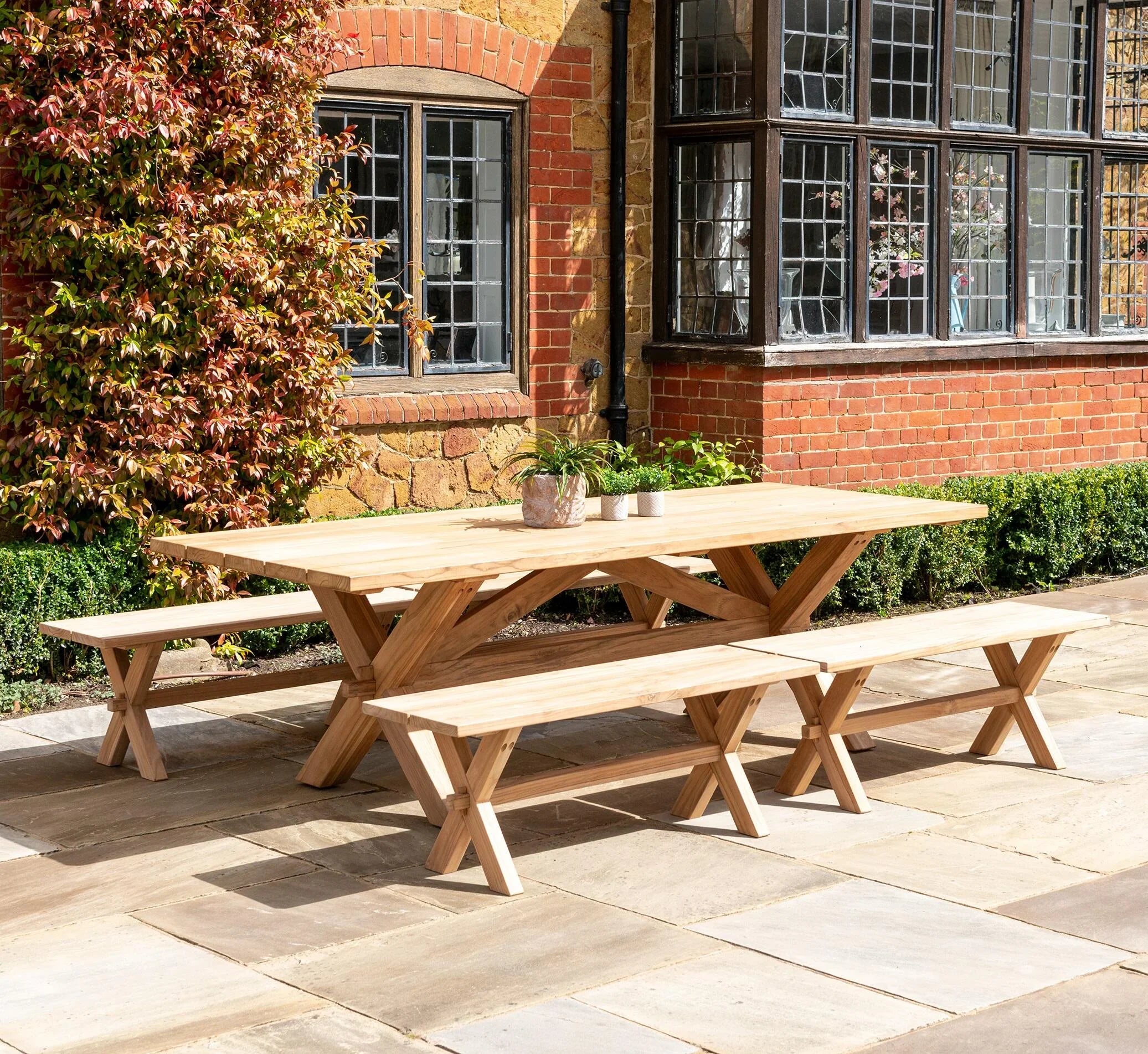 garden bench table