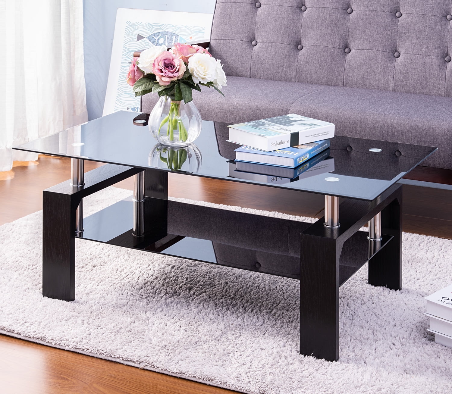 table top with glass