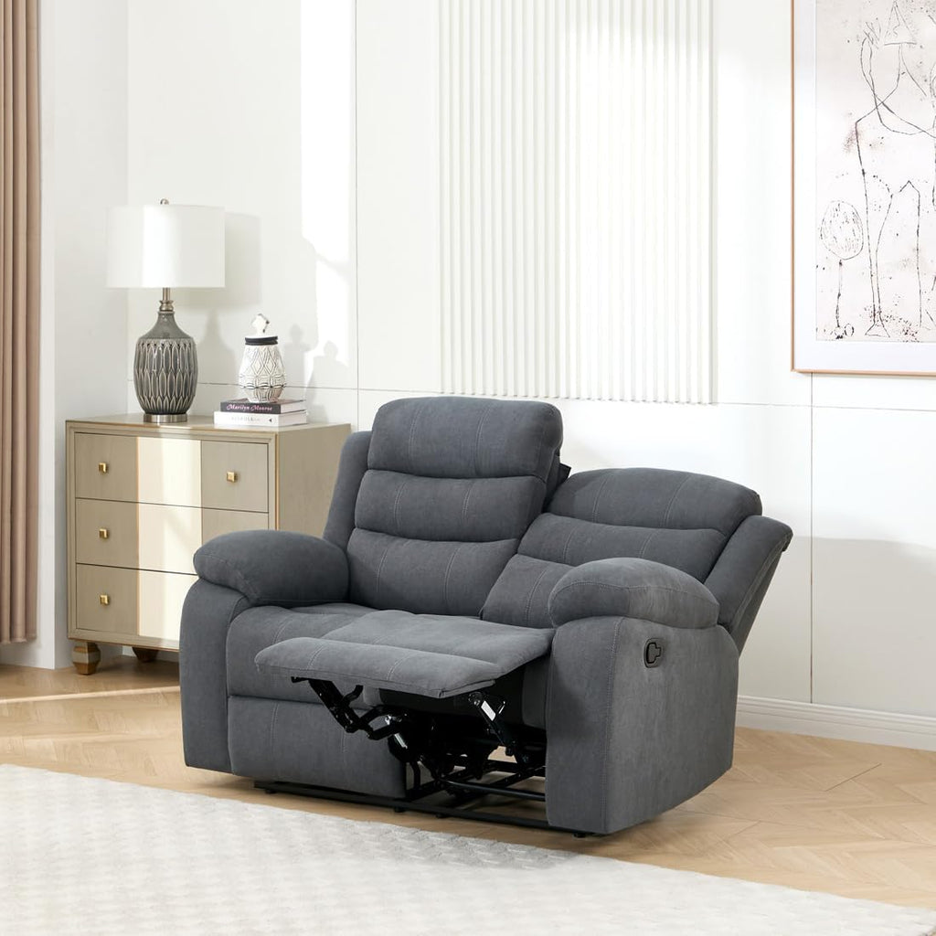 BOSTON MANUAL FABRIC RECLINER 3 + 2 + 1 SOFA ARMCHAIR SET SUITE