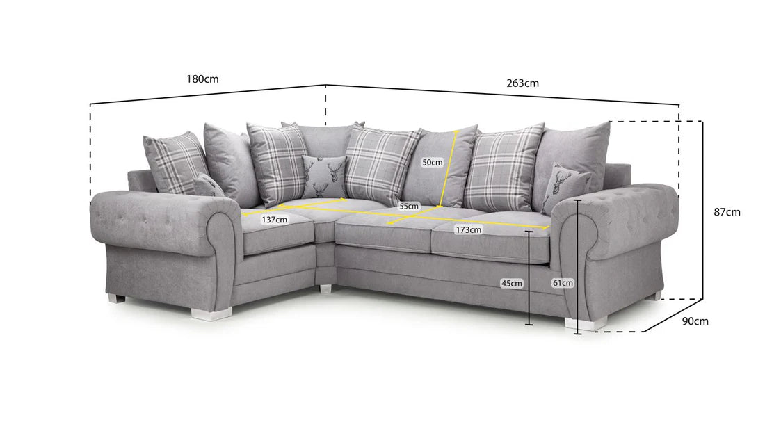 Verona Scatterback Sofa Left Hand Facing Corner