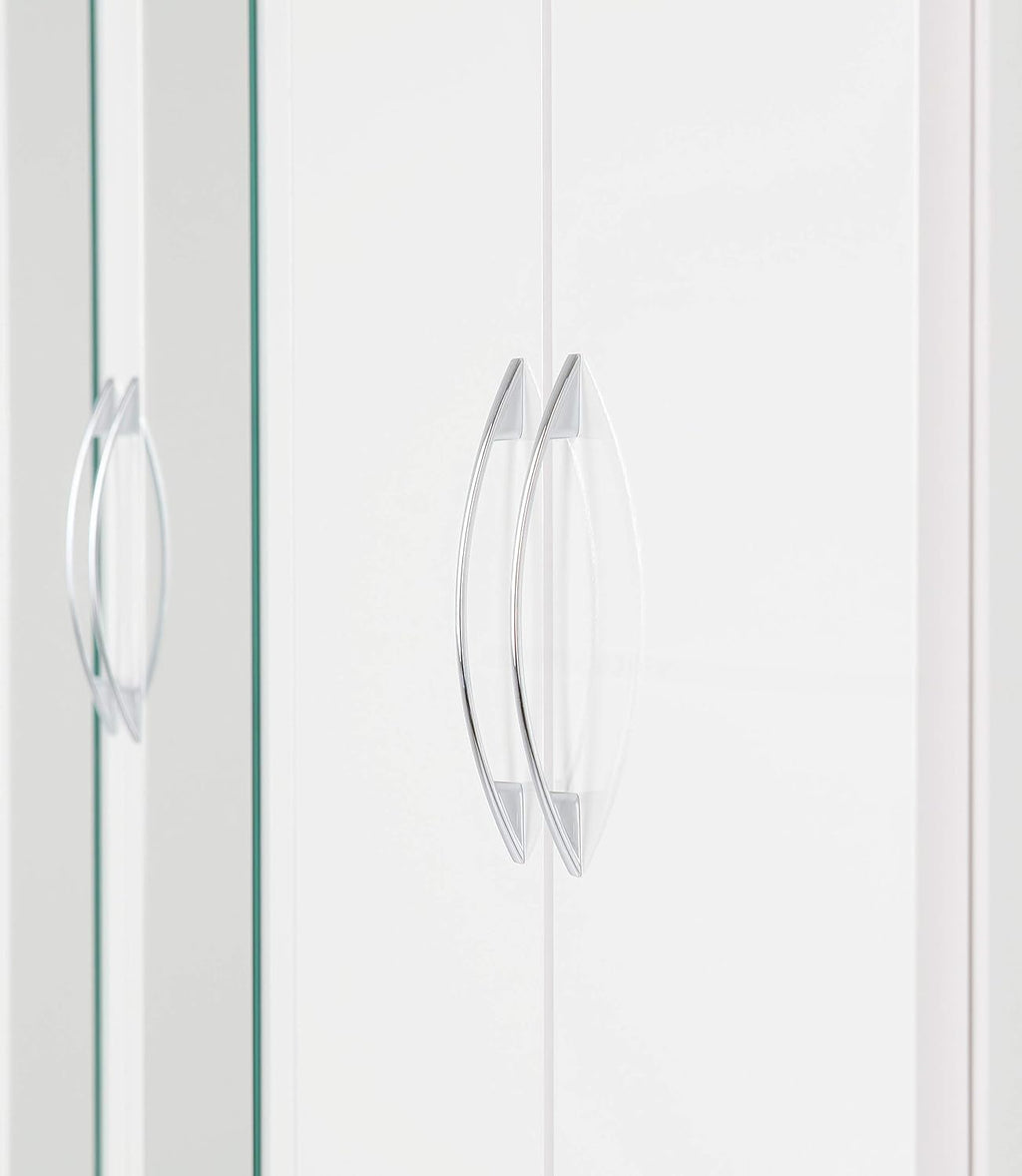 Nevada 6 Door 2 Drawer Wardrobe in White Gloss