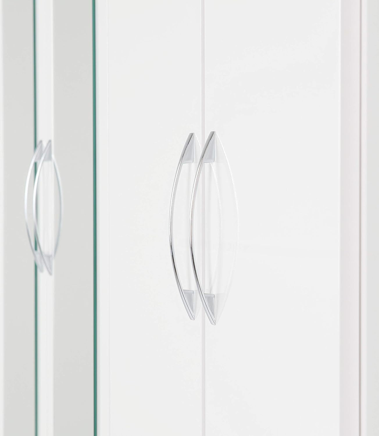 Nevada 6 Door 2 Drawer Wardrobe in White Gloss