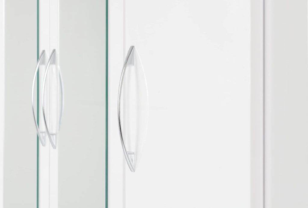 Nevada 3 Door 2 Drawer Wardrobe in White Gloss