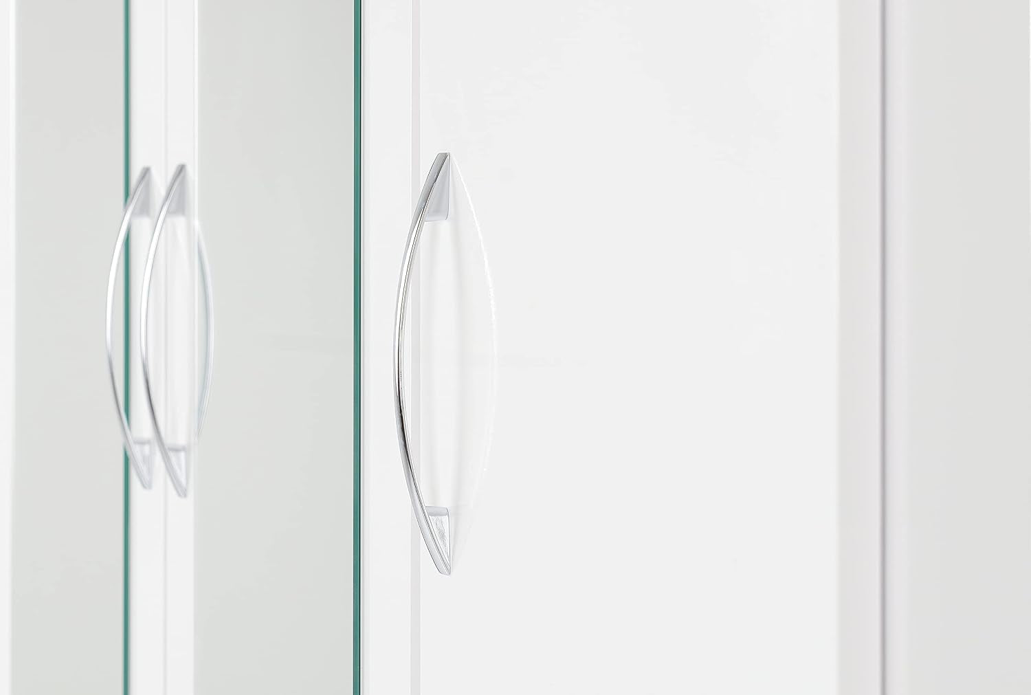 Nevada 3 Door 2 Drawer Wardrobe in White Gloss