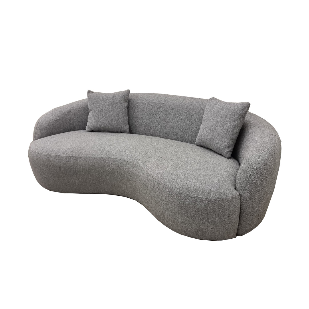 The Bunile Wave Boucle 3 Seater Sofa - Grey