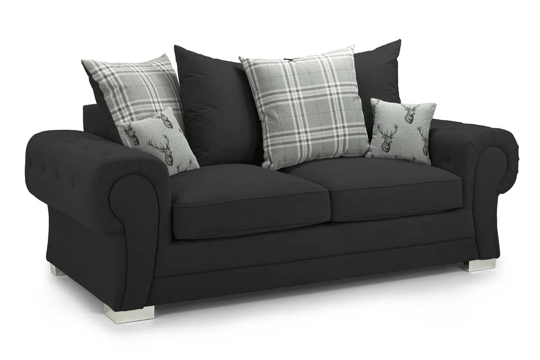 Love Seat Sofa Bed Grey 3 Seater
