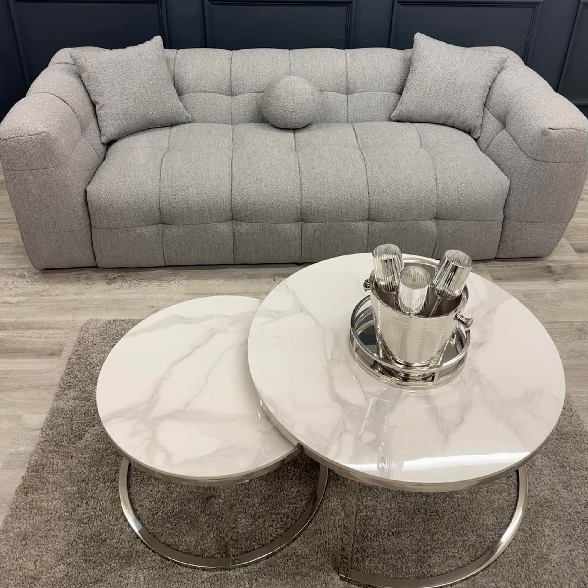 The Bubble Boucle 3 Seater Sofa Set