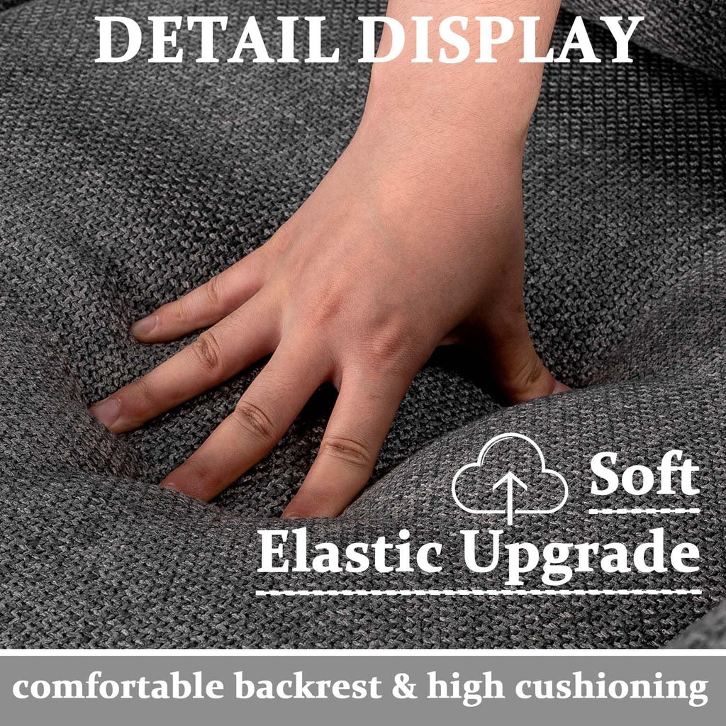 3 Seater Sofa with Square Arms, Light Grey Fabric | 184 Cm Wide; Fabric Upholstery; Square Arms; 2 Lumbar Cushions; 15 Cm Raised Legs; Self-Assembly