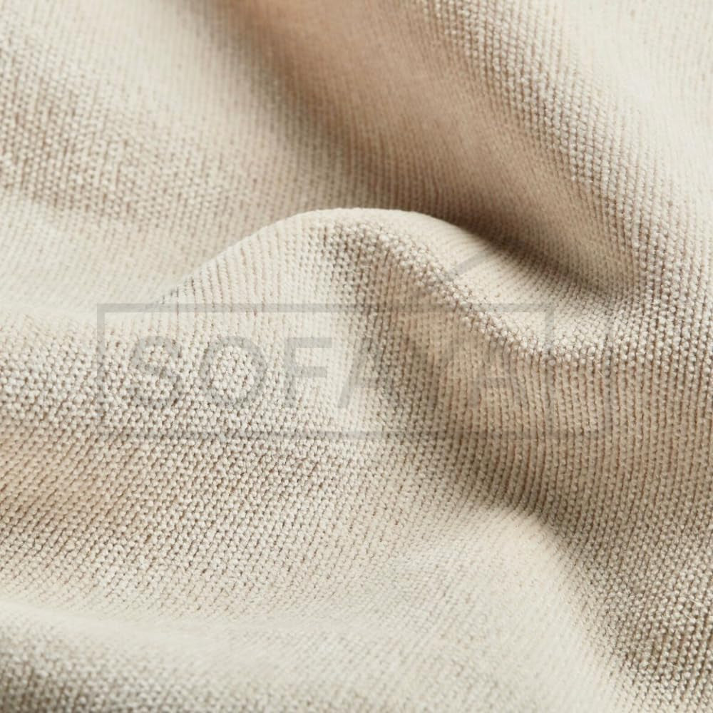 Sofaya Linen U Shaped Plain Sofa Full Back Sectional Chaise Sofa – Upholstered Fabric Couch with Cushions 4-5 Seater Sofa for Living Rooms (Cream Linen, U-Shaped Sofa)