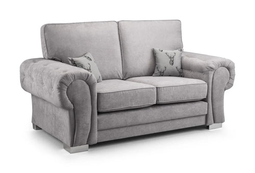 Black 2 Seater Sofa with Foam Cushions
