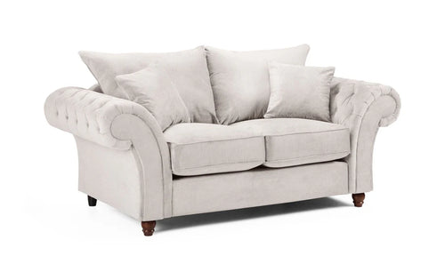 2 seater cream leather sofa