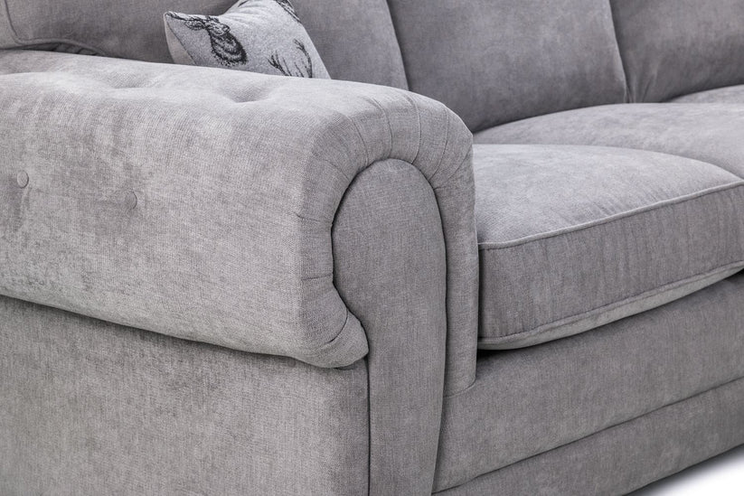 Verona Fullback Grey 3 Seater Sofa