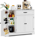 Sideboard Cabinet, Kitchen Storage Cupboard with Drawer | 3-Tier Door Storage and 2-Door Cabinet, Anti-Tip Design, 105 X 40 X 84.5 Cm