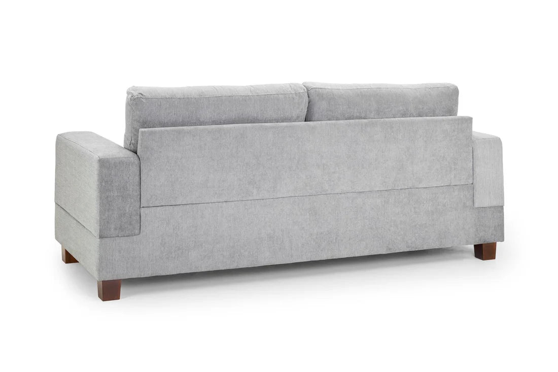 3 Seater in Grey Fabric Sofa Tweed