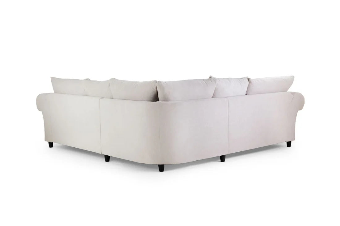 Windsor Fullback Grey Velvet Corner Sofa
