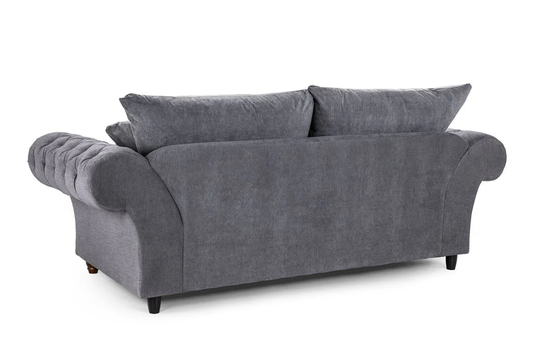 Windsor Fullback Velvet Sofa Grey
