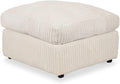 Jumbo Cord Fabric Essential Footstool Large Size (Cream)