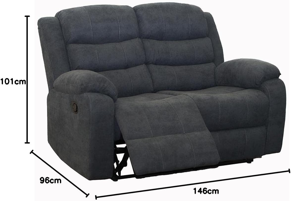 BOSTON MANUAL FABRIC RECLINER 3 + 2 + 1 SOFA ARMCHAIR SET SUITE