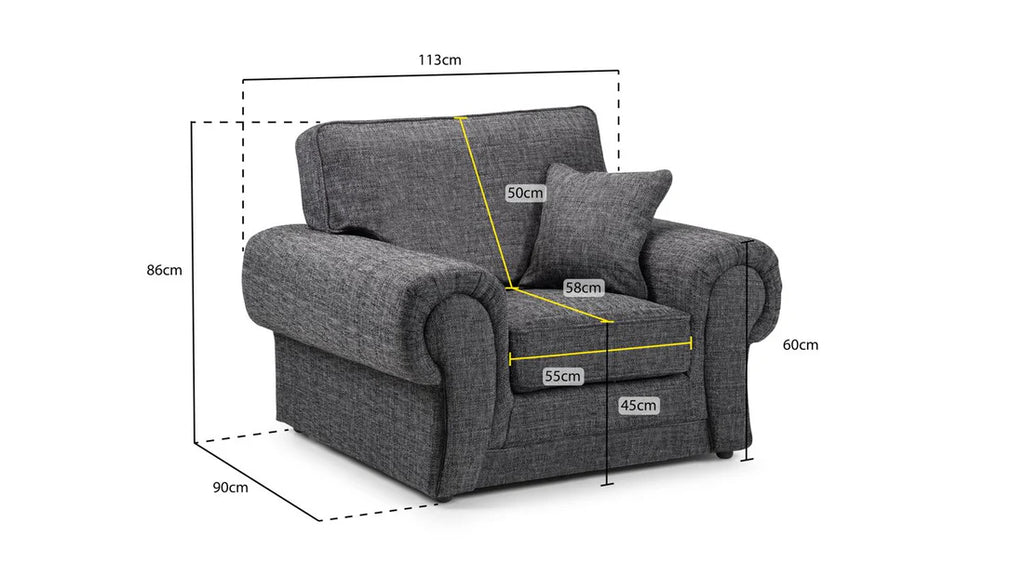 Wilcot Grey Wing Armchairs UK