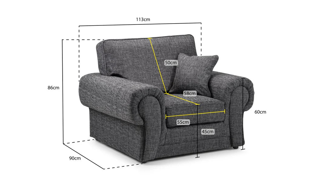 Wilcot Grey Wing Armchairs UK