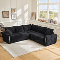 5 Seater Modular Corner Sofa with Storage, Chenille, Dark Grey | Cloud Comfort, Deep Seat, Convertible L Shaped 2C2 Corner Sofas, Easy Assembly, Sectional Couch for Living Room, Apartment