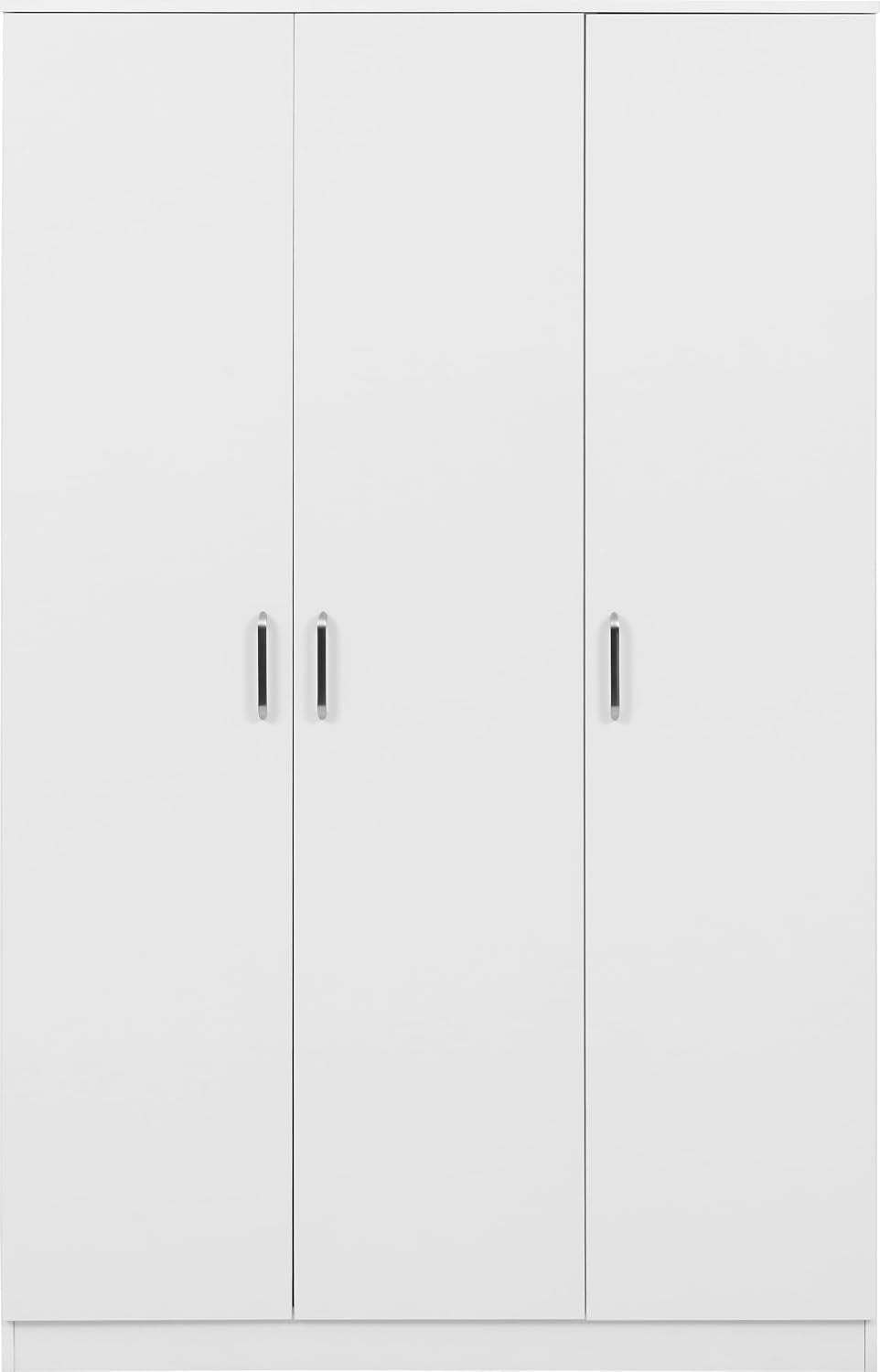 Dakota 3 Door Wardrobe in White