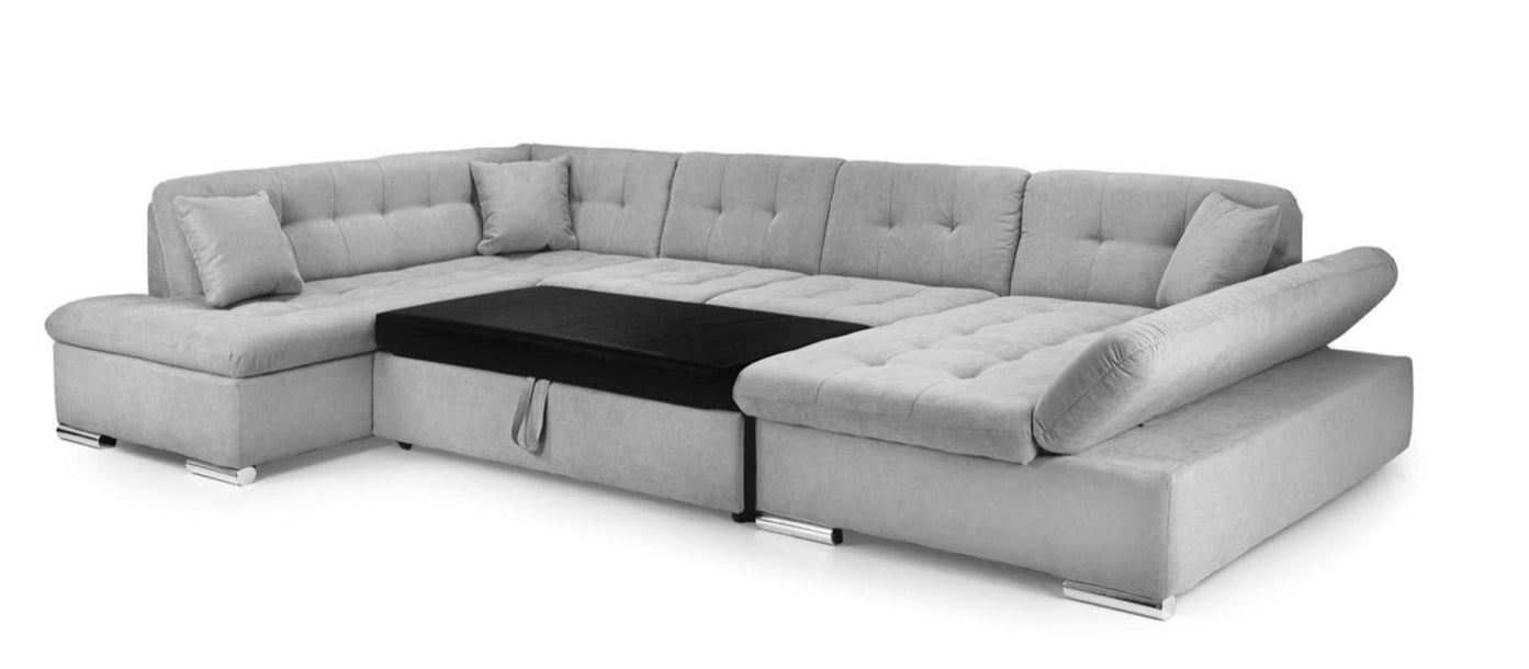 Bergen Sofabed Left Hand Corner Sofa - Grey